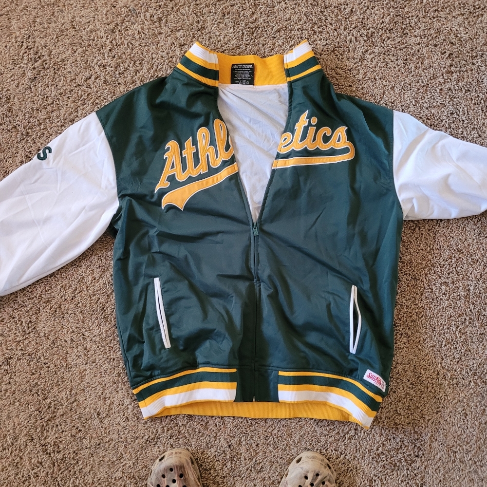 Oakland As hat and track jacet